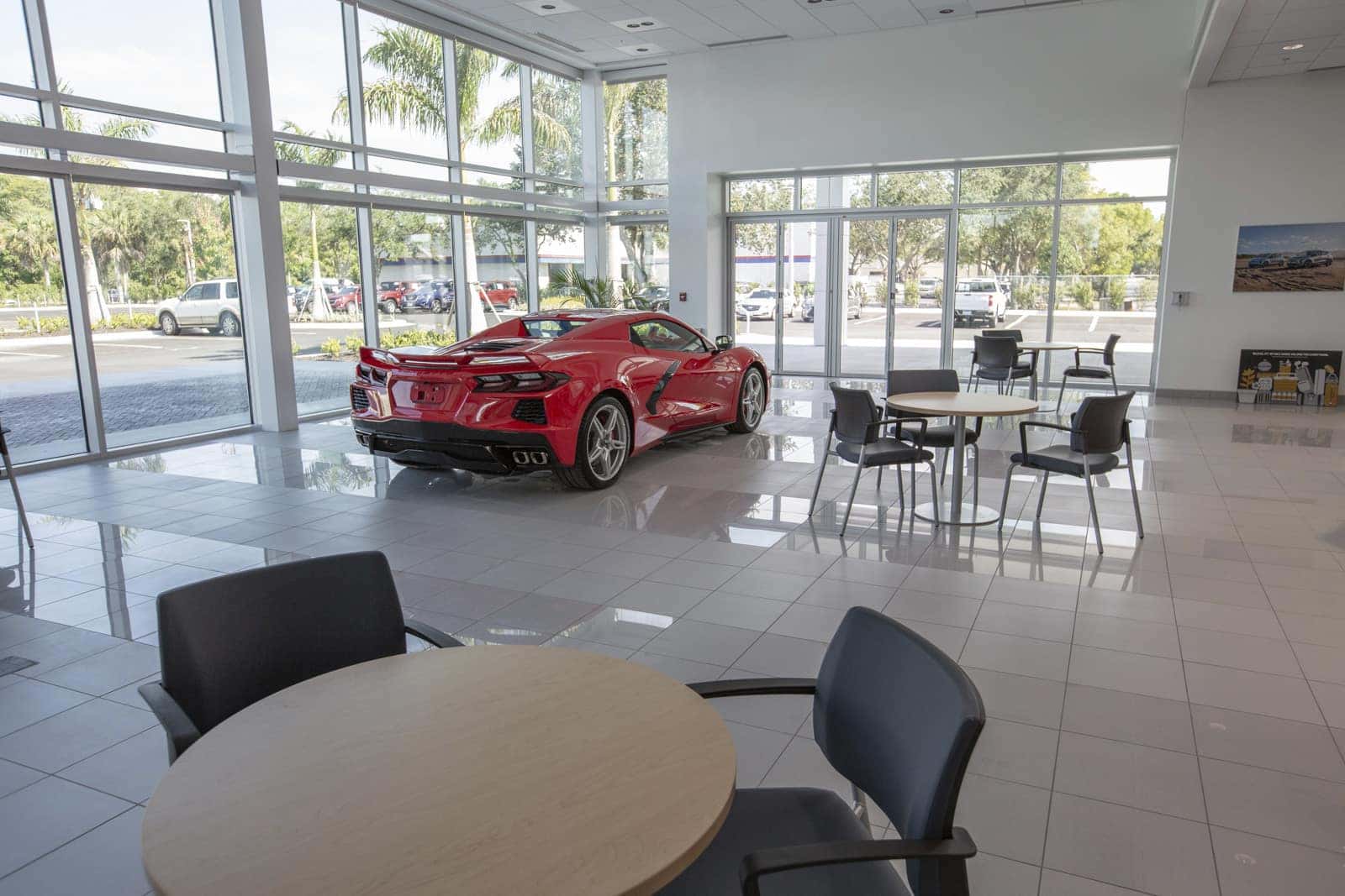 inside dealership