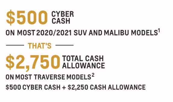 Chevy Cyber Sale