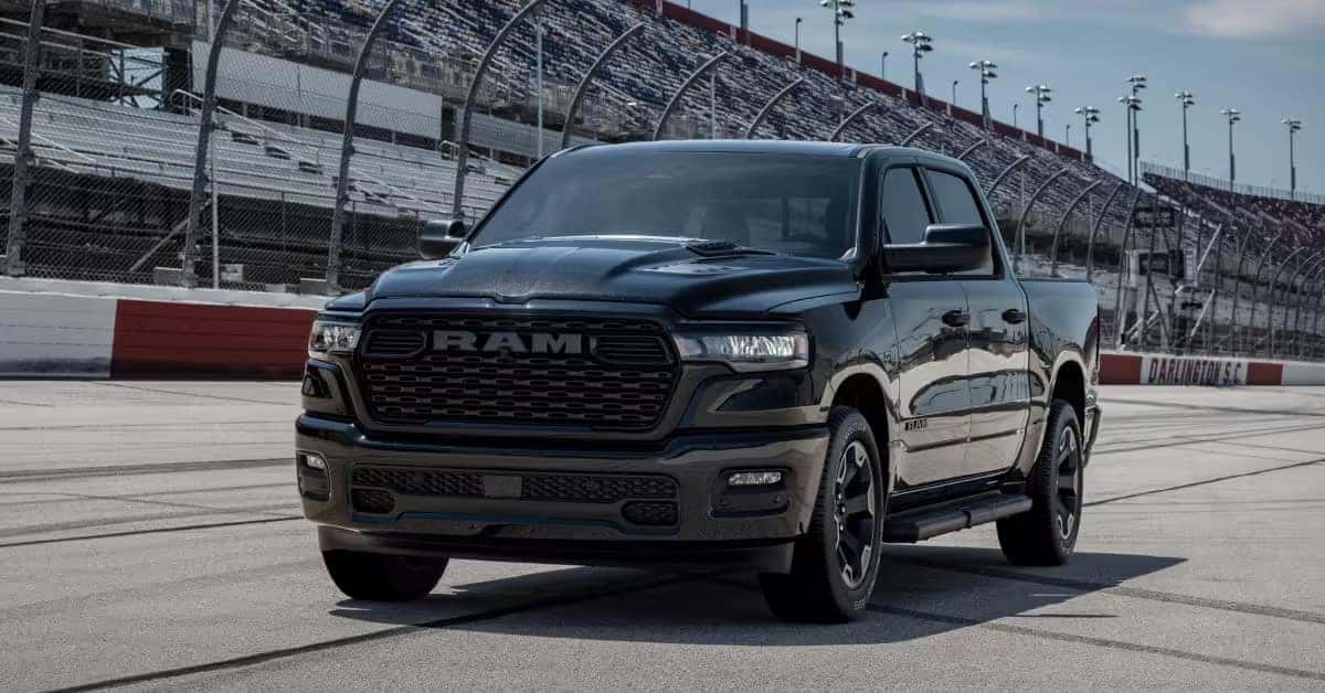 2026 Ram 1500 driving on a track