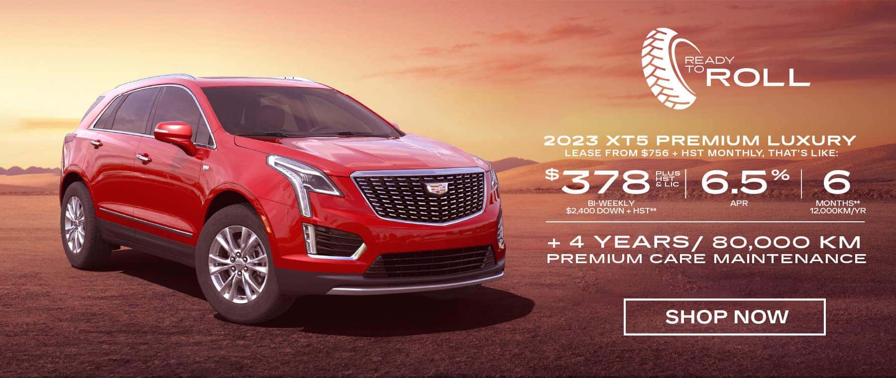 Roy Foss Cadillac XT5 Lease Offer Banner