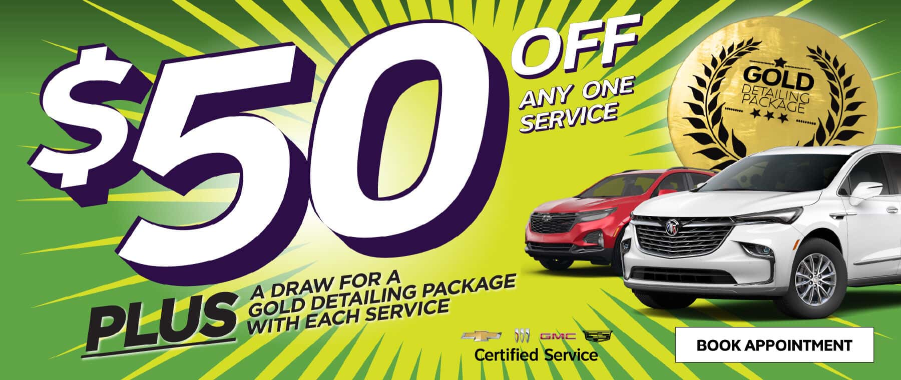 $50 Dollars Off one service