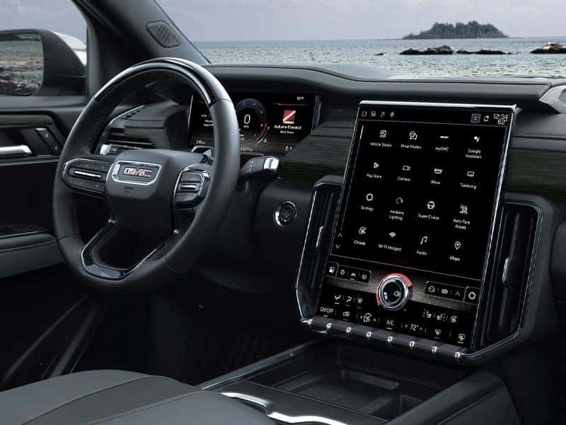 New 2025 GMC Acadia Midsize SUV Interior Comfort Features and Technology