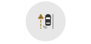 Icon for Lane Change Alert with Side Blind Zone Alert