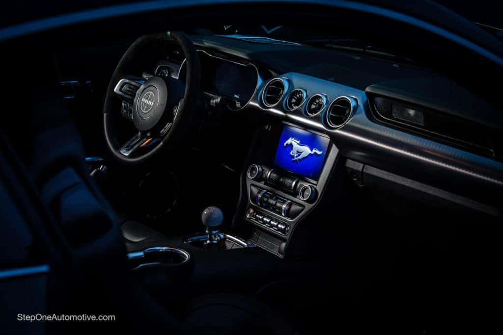 Interior of the Steve McQueen Edition Mustang