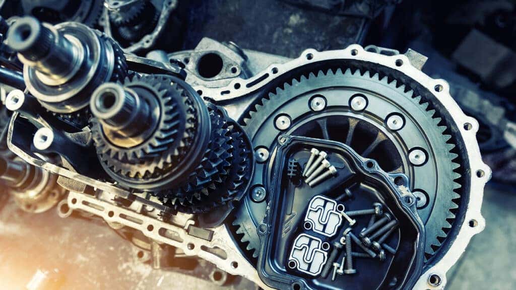 A disassembled car automatic transmission