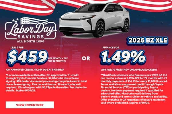 New 2026 bZ XLE Offer
