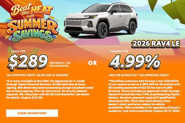 New 2026 RAV4 LE Offer