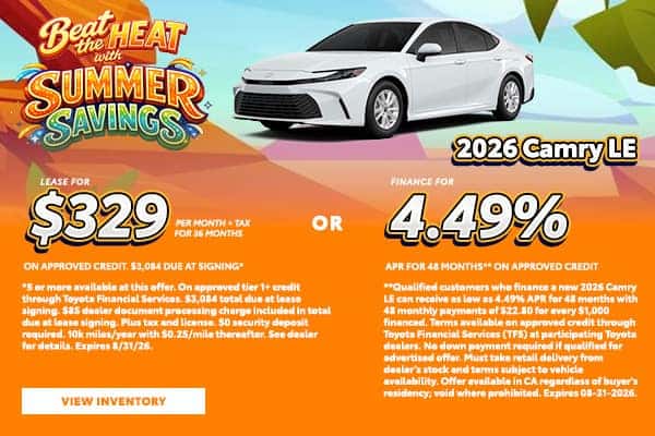 New 2026 Camry LE Offer