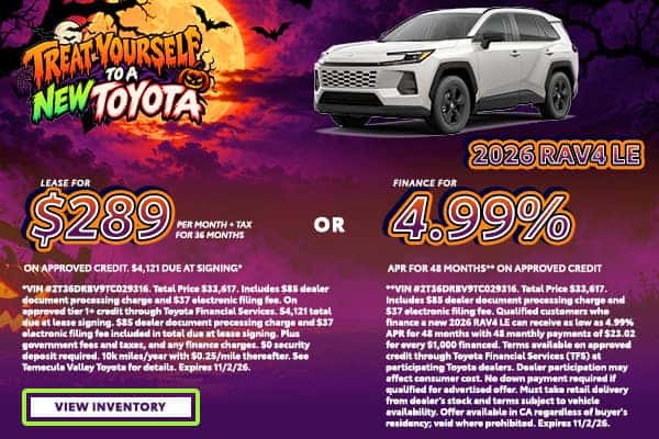 New 2026 RAV4 LE Offer