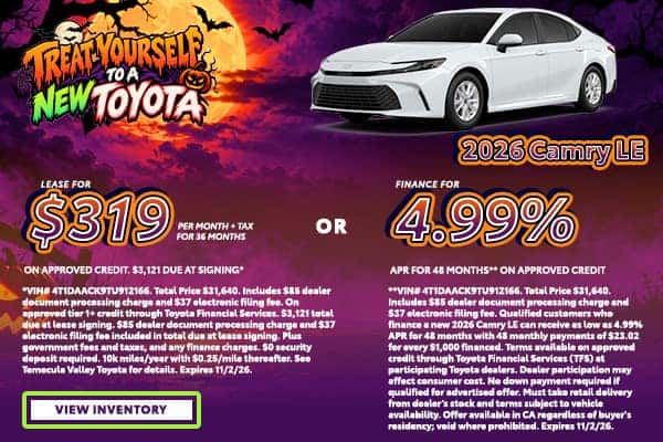 New 2026 Camry LE Offer