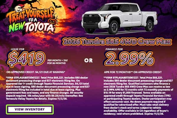 New 2026 Tundra SR5 4WD Crew Max Offer