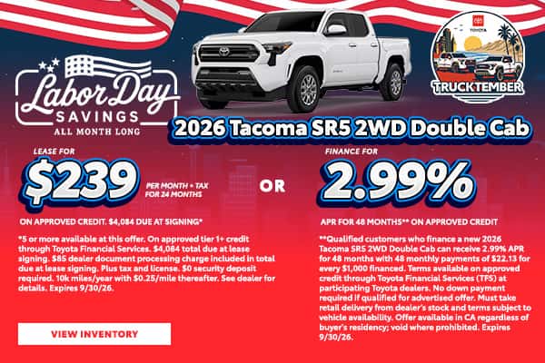 New 2026 Tacoma SR5 2WD Double Cab Offer