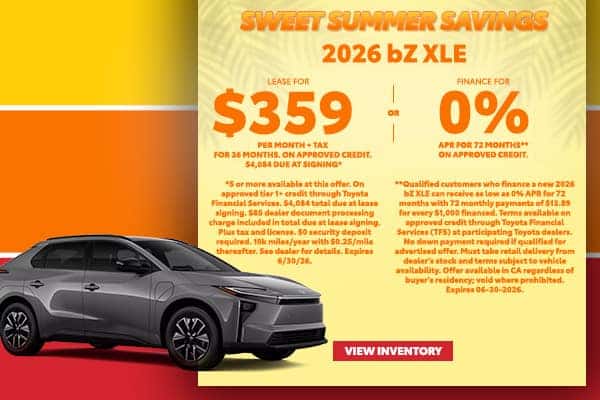 New 2026 bZ XLE Offer