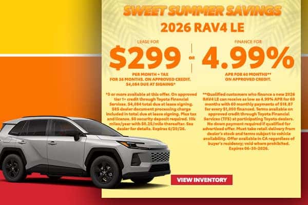 New 2026 RAV4 LE Offer