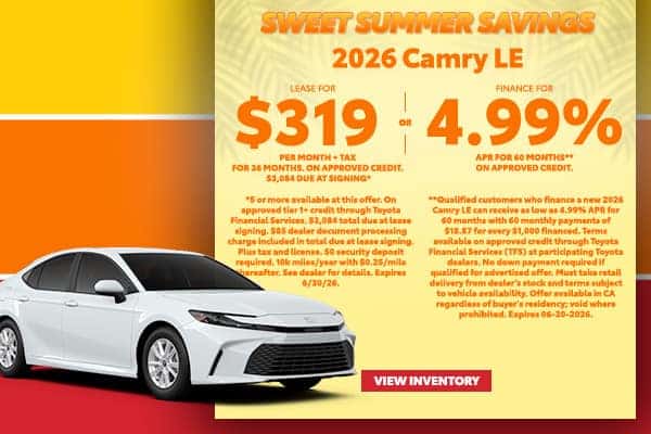 New 2026 Camry LE Offer