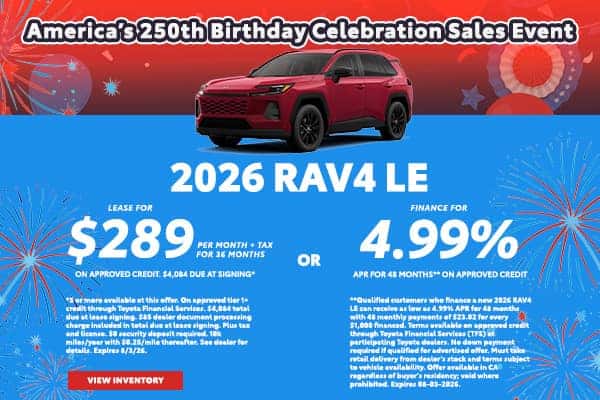 New 2026 RAV4 LE Offer