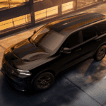 2026 Dodge Durango with HEMI V8 at night with fog and soft lighting