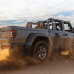 The 2026 Jeep Gladiator off-roading in the desert