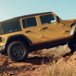 a yellow 2026 Jeep Wrangler Willys 392 off-roading in Arizona