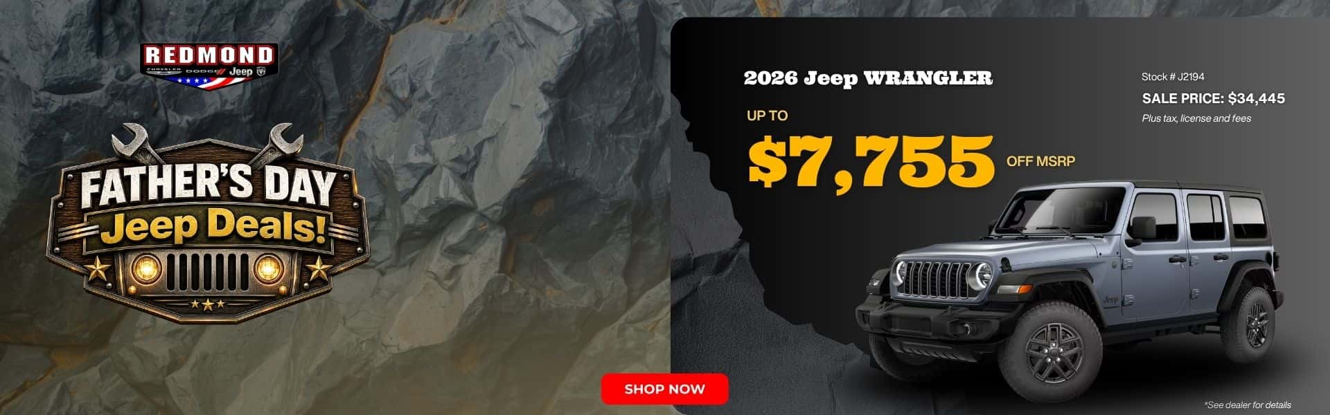 Father's Day Jeep deals - 2026 Jeep wrangler