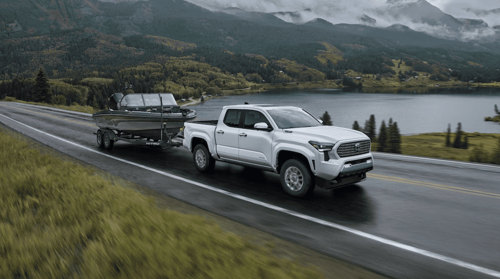 New white 2025 Toyota Tacoma towing boat Near Me in Mesquite, TX