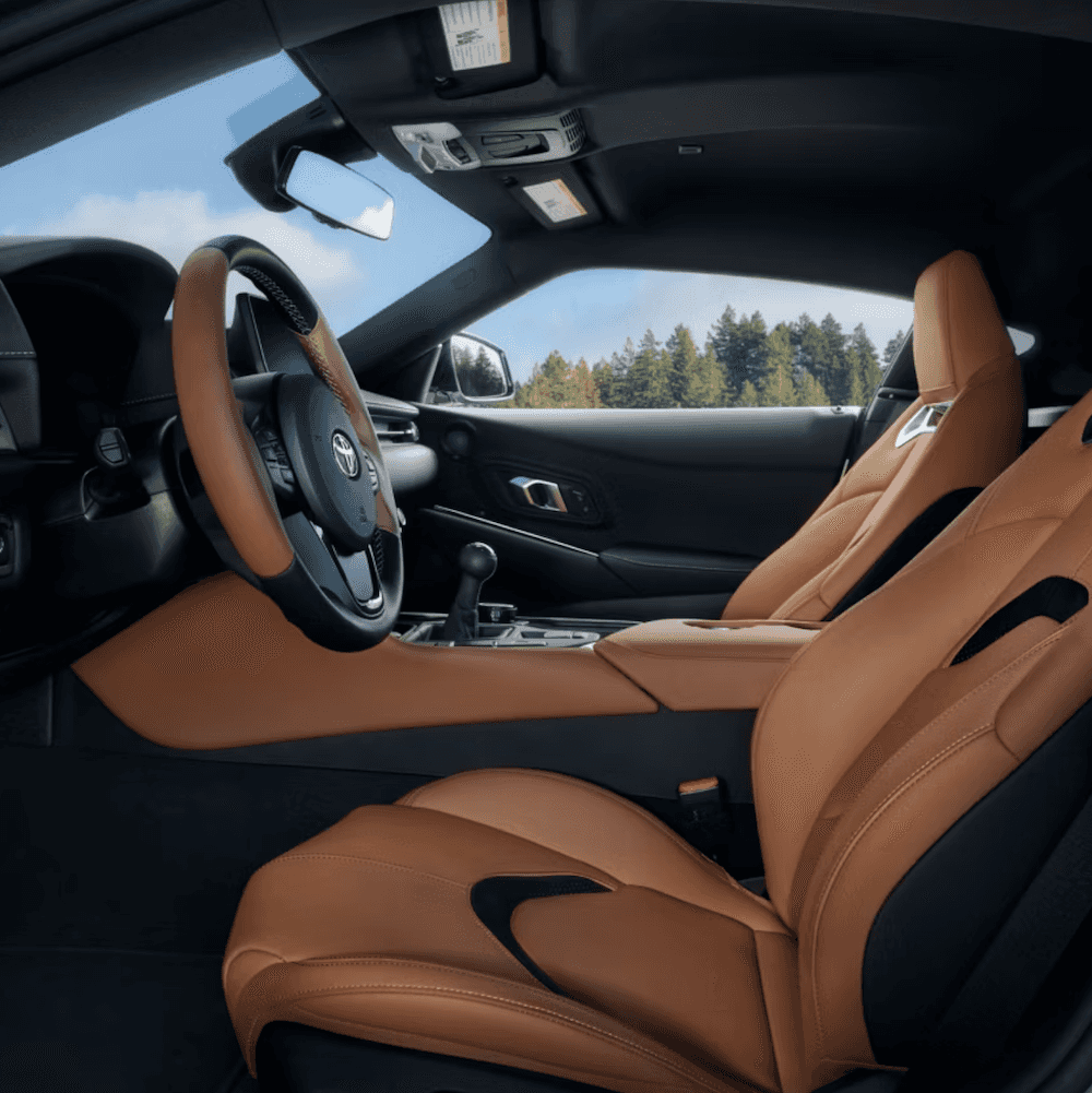 The 2026 GR 3.0 Premium interior shown in Hazelnut-colored leather trim for sale near Mesquite, TX