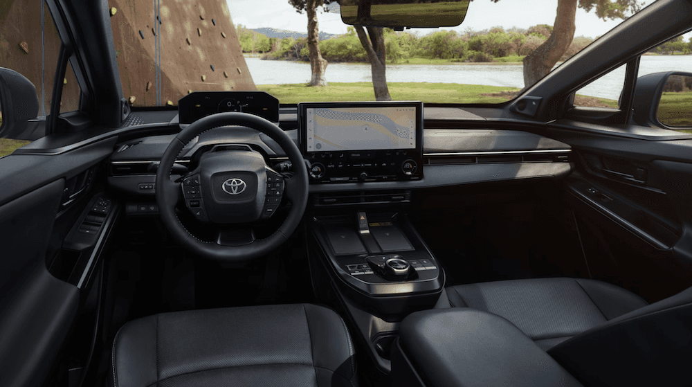 Interior of new 2026 Toyota bZ near Garland, TX