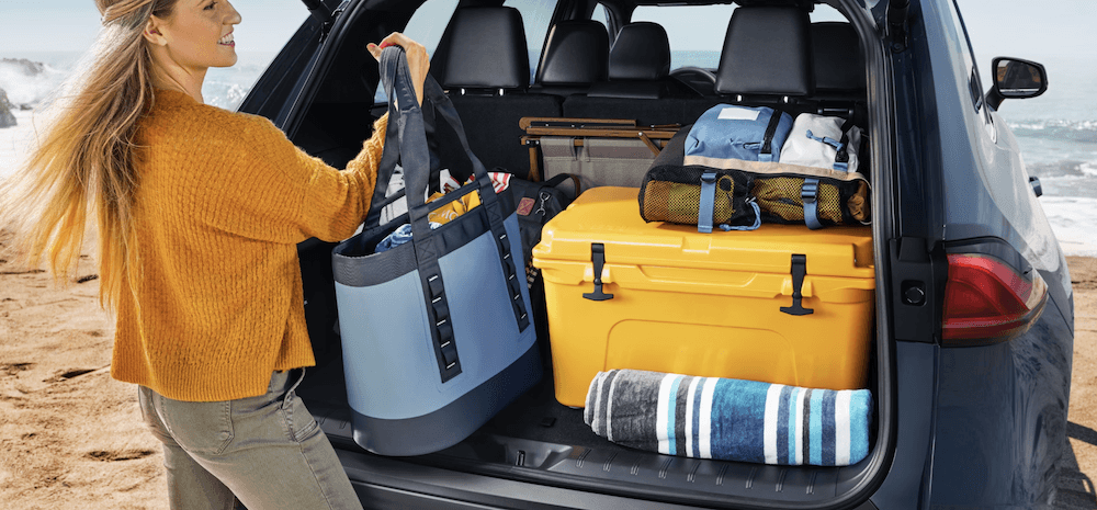 Trunk of new 2026 Toyota Grand Highlander for sale near Foreny, TX