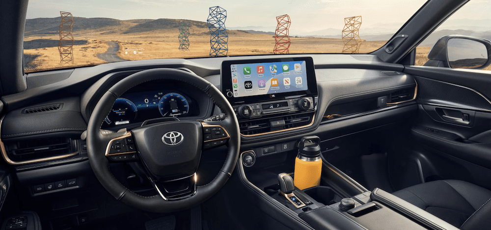 Interior of new 2026 Toyota Grand Highlander for sale near Greenville, TX