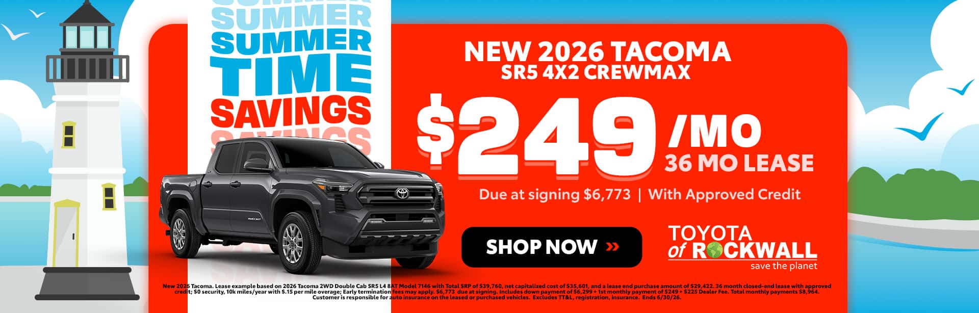 New 2026 Tacoma Offer in Rockwall, TX