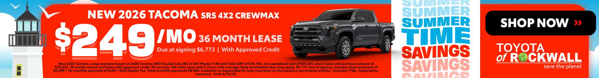 New 2026 Tacoma Offer in Rockwall, TX