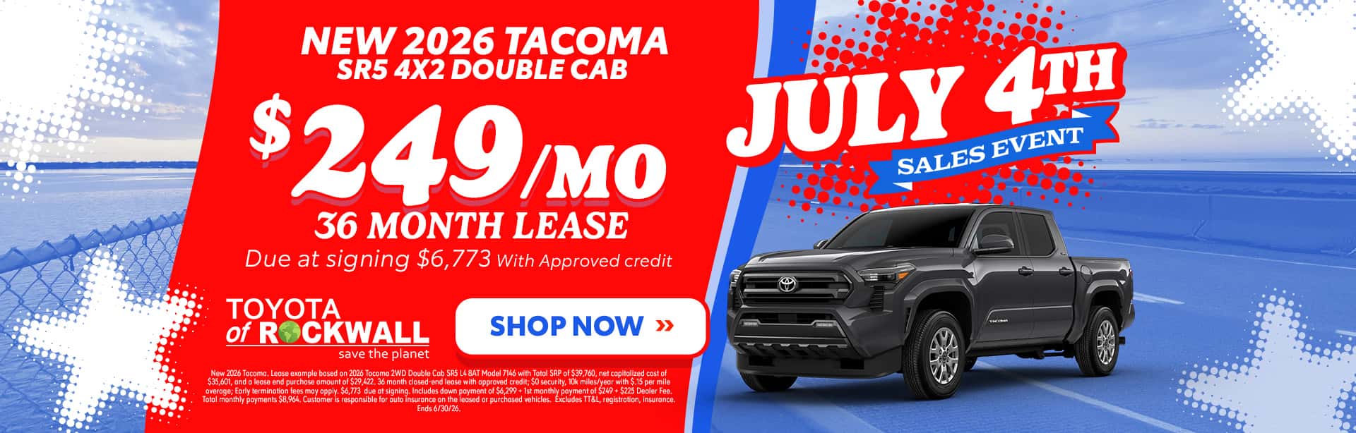 New 2026 Tacoma Offer in Rockwall, TX