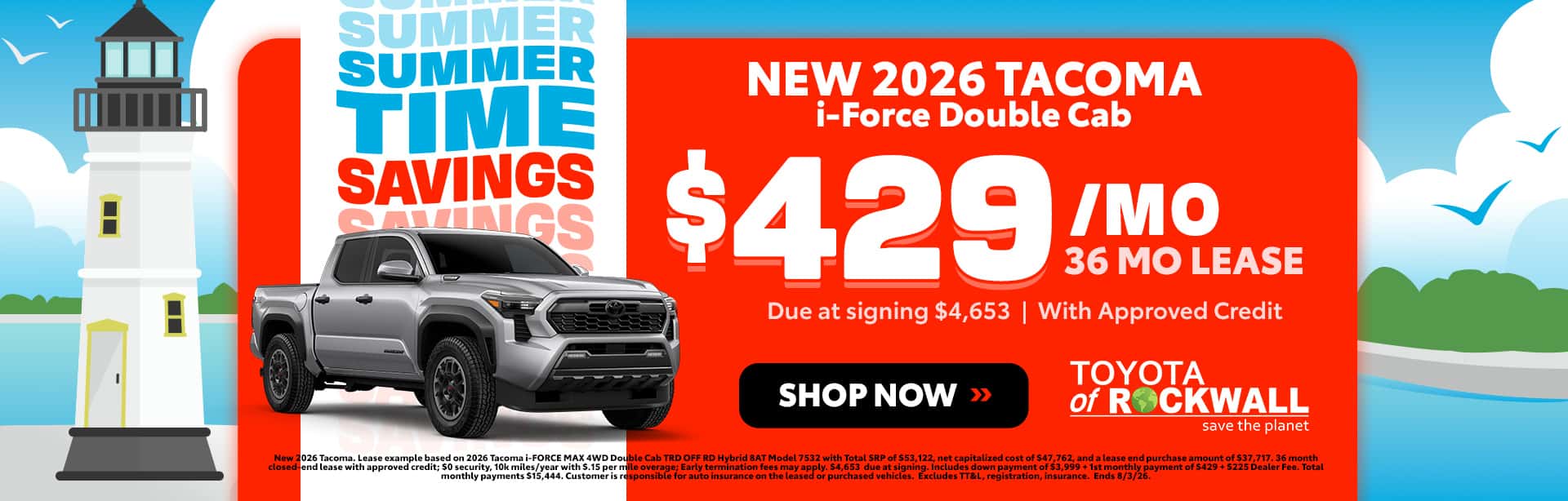 New 2026 Tacoma Offer in Rockwall, TX