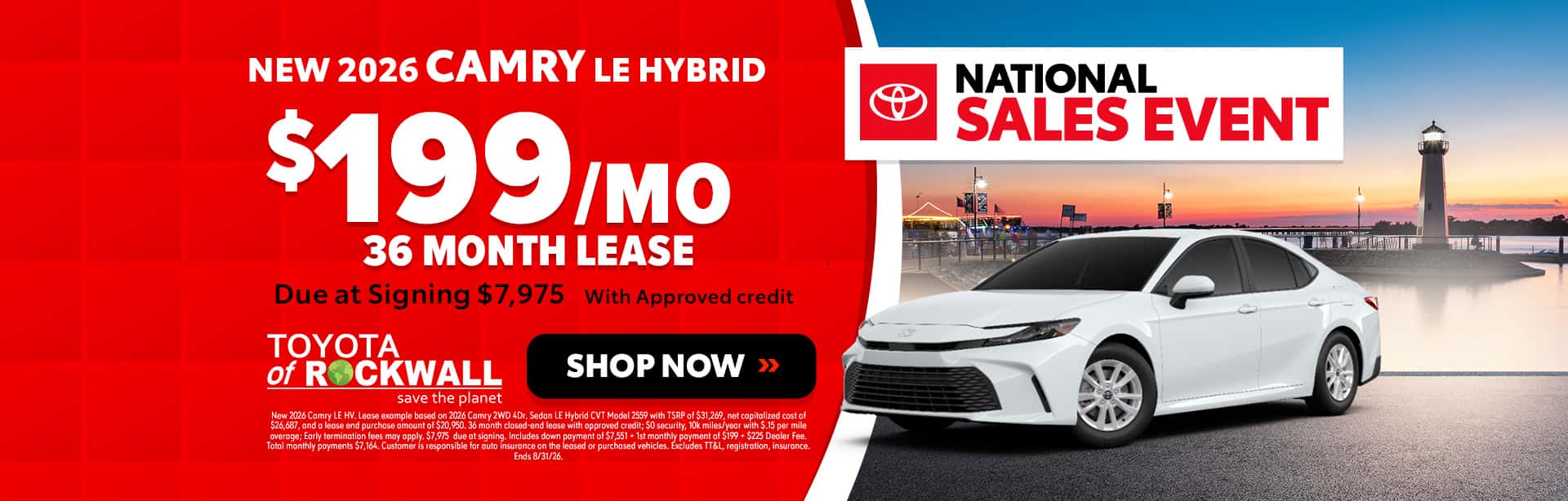 New 2026 Camry Offer in Rockwall, TX
