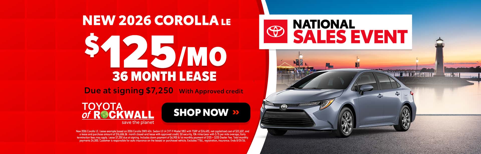 New 2026 Toyota Corolla Offer in Rockwall, TX