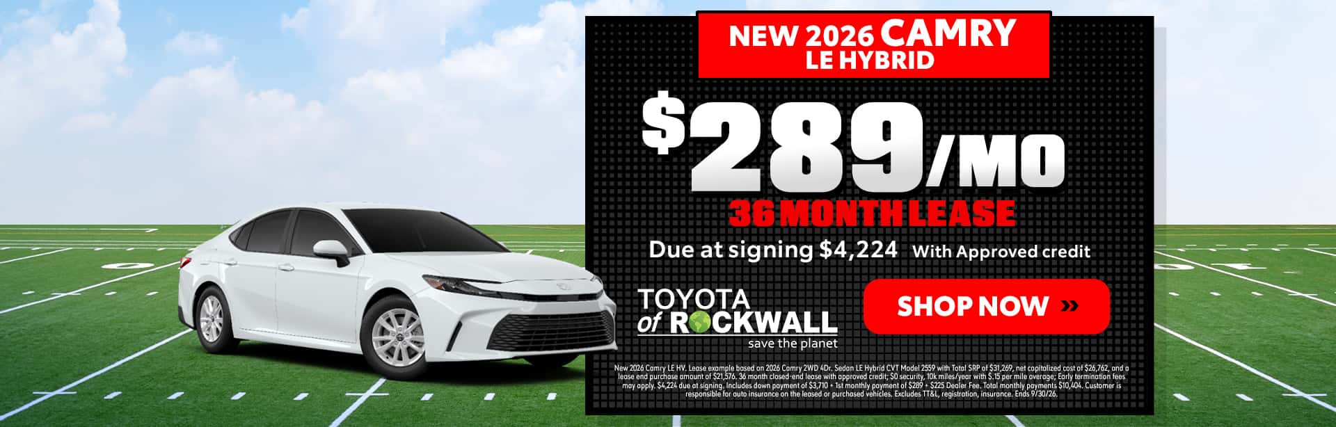 New 2026 Camry Offer in Rockwall, TX