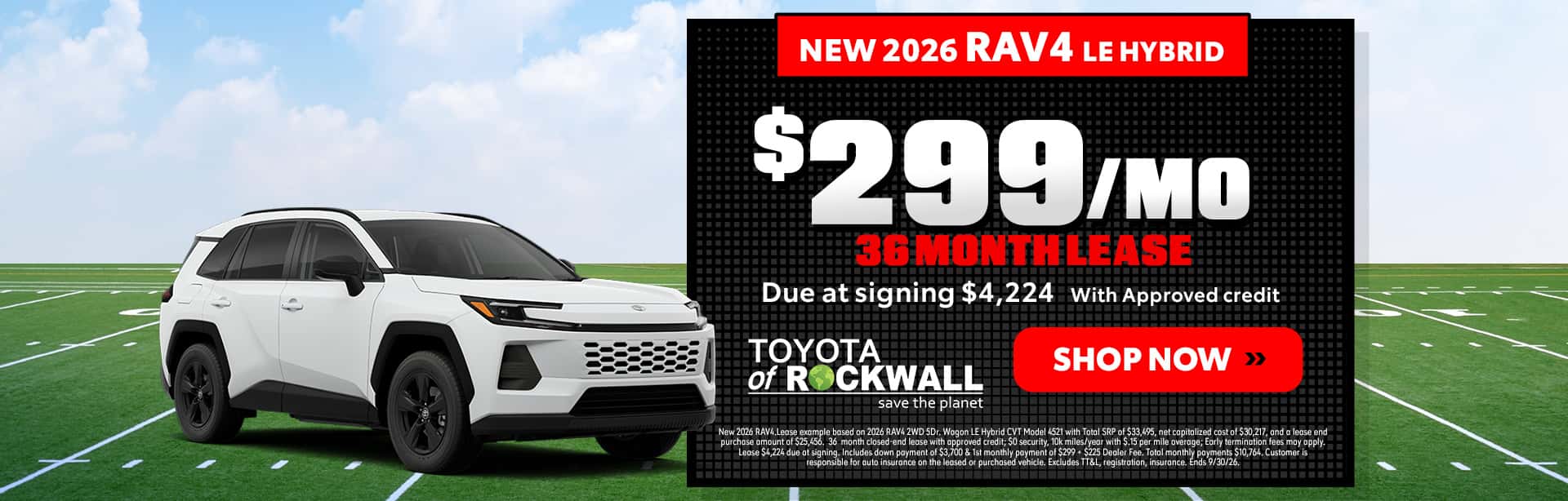 New 2026 RAV4 Lease Offer in Rockwall, TX