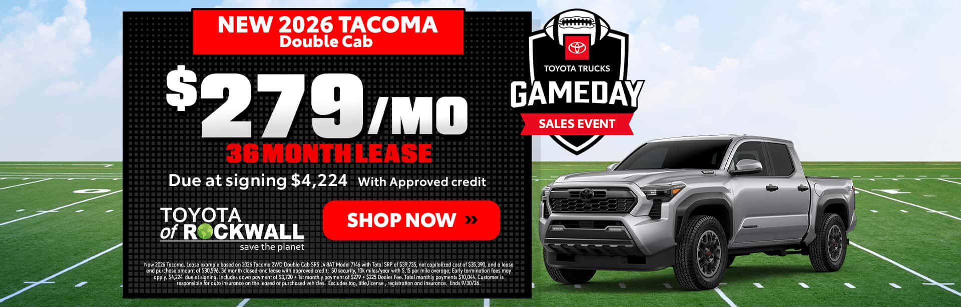 New 2026 Tacoma Offer in Rockwall, TX