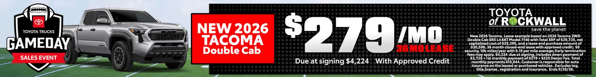 New 2026 Tacoma Offer in Rockwall, TX