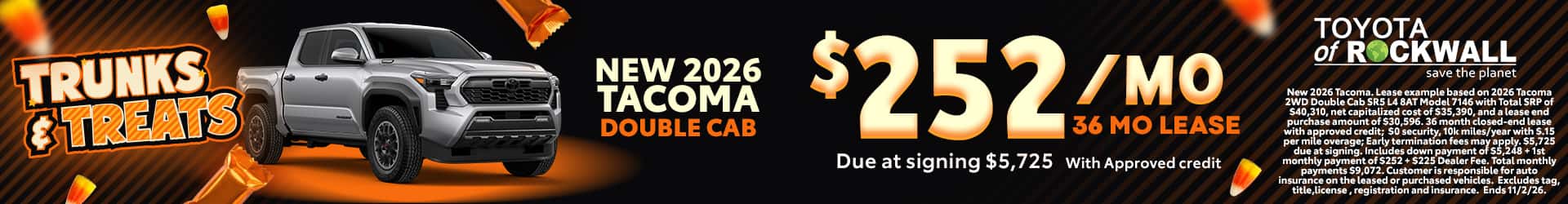 New 2026 Tacoma Offer in Rockwall, TX