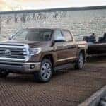 2020 Toyota Tundra towing boat to water