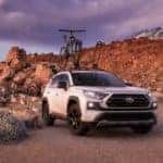 2020 Toyota RAV4 with bike on top of car