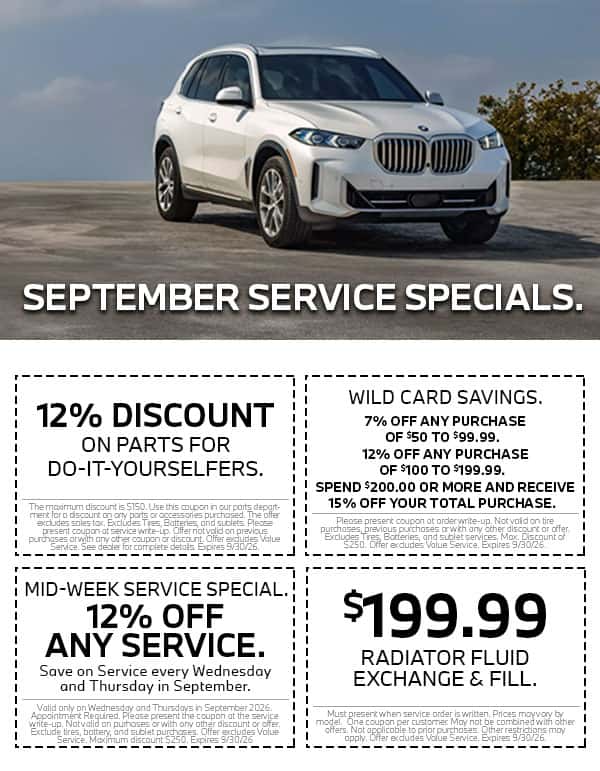 September Service Specials